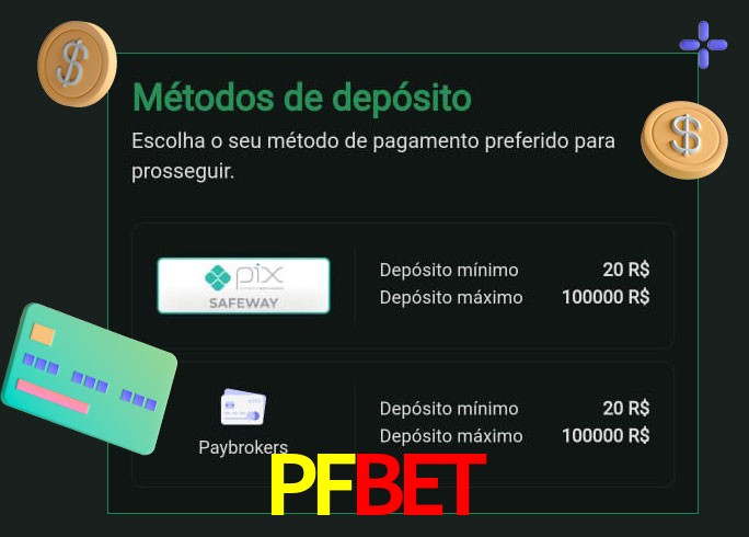 O cassino PFBET oferece uma grande variedade de métodos de pagamento